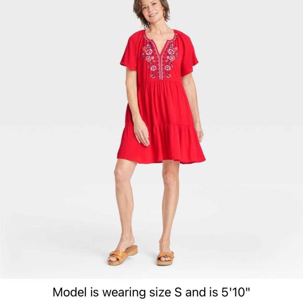 Target red v neck dress